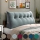 preview thumbnail 17 of 61, Velvet Headboard Reading Wedge Pillow for Bed Rest Sit Up Back Support Queen - Grey