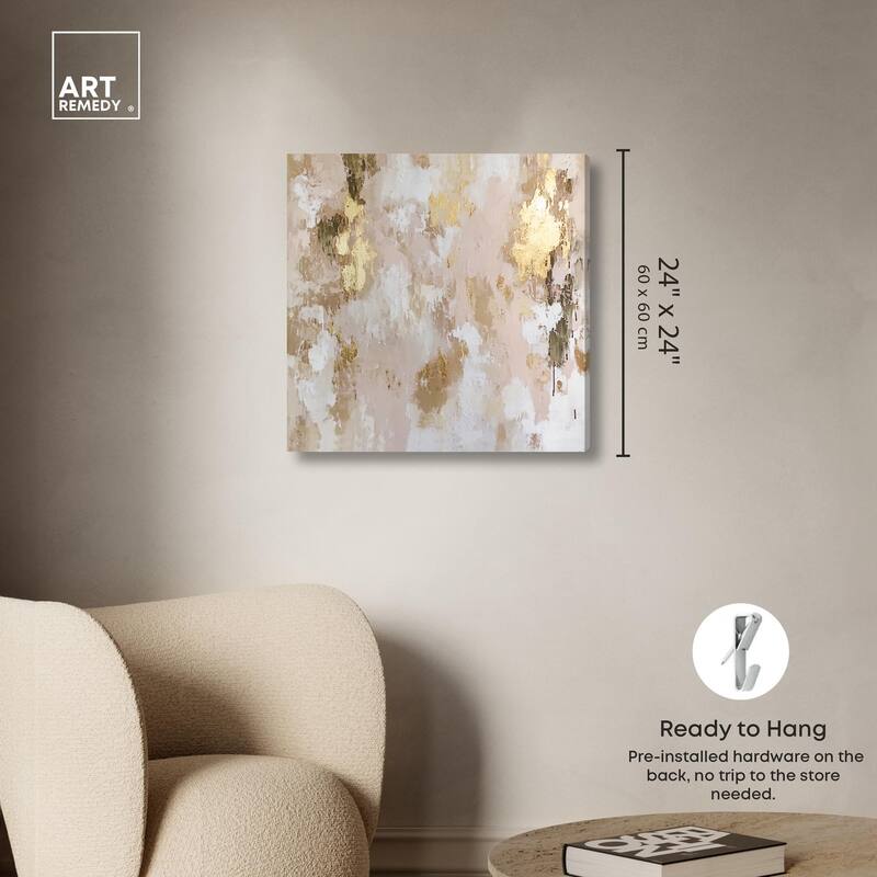 Golden Glimmer Gesture I Canvas by Art Remedy, Gallery Wrapped