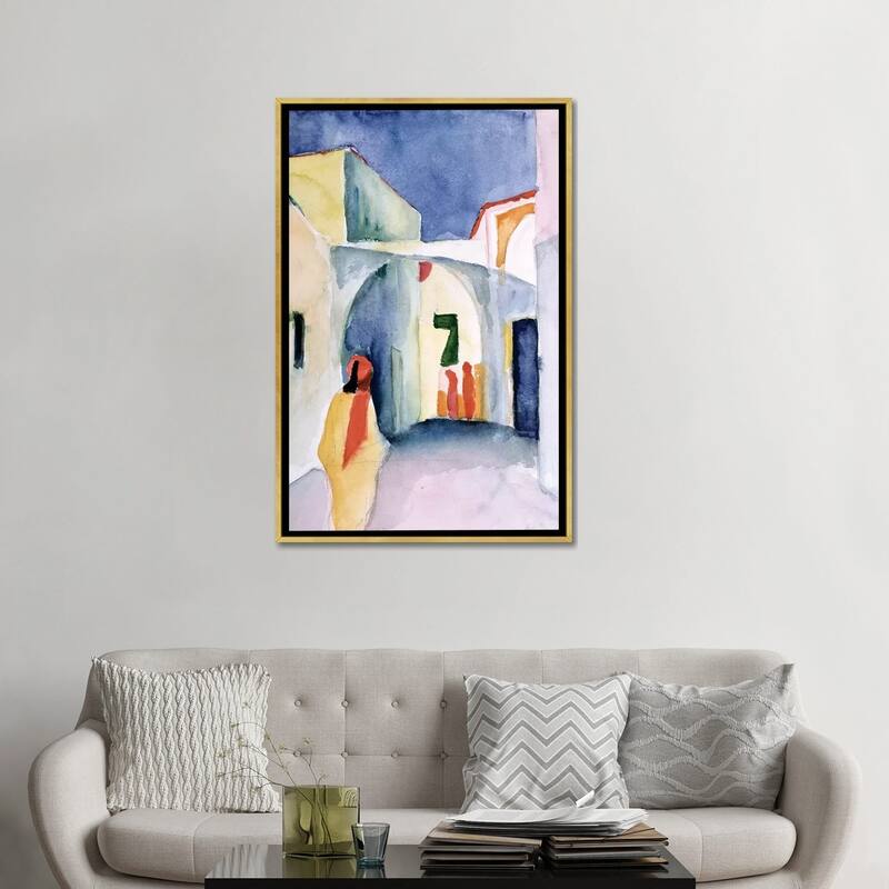 iCanvas "A Glance Down An Alley " by August Macke Framed