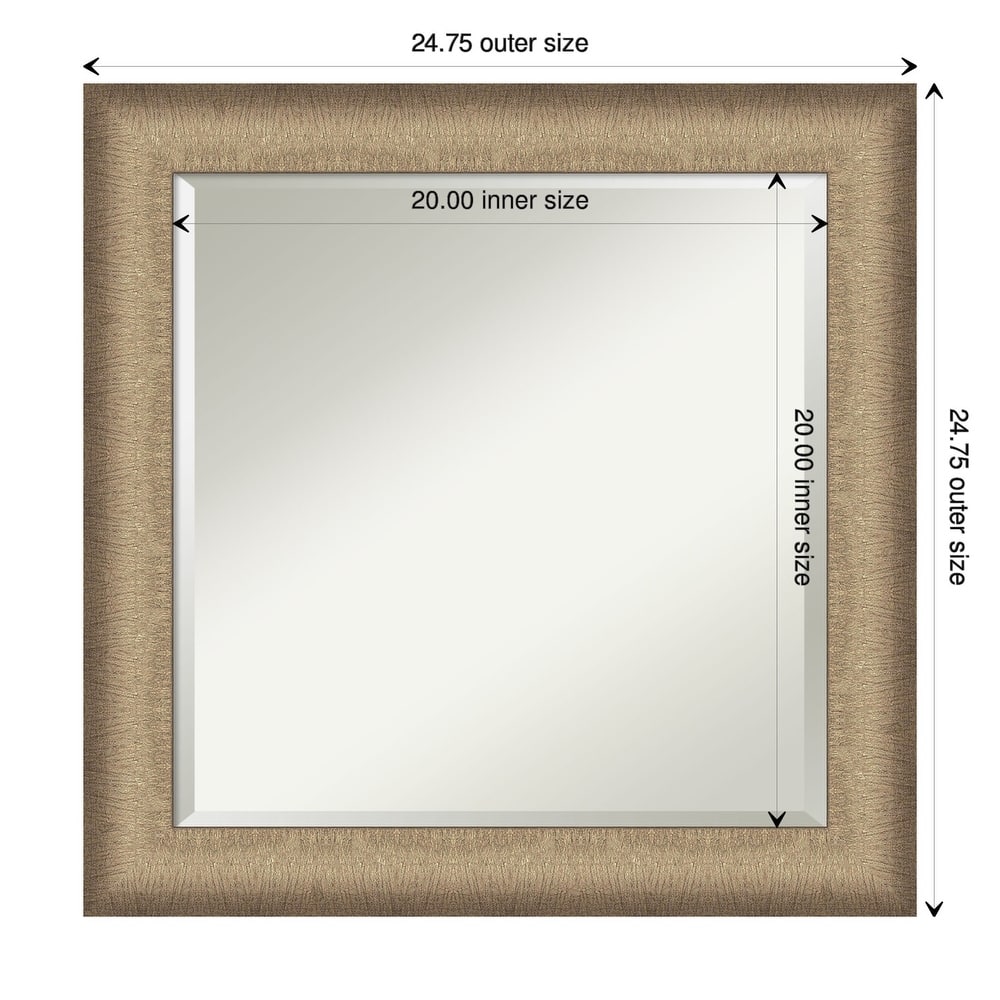 Beveled Wall Mirror - Elegant Brushed Bronze Frame