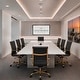 preview thumbnail 90 of 98, Benmar Ribbed Leather Executive High Back Office Chair with Gold Frame, Swivel, Tilt, Lumbar Support