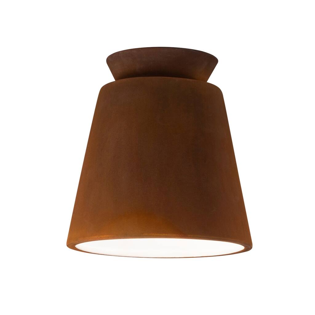 Justice Design Group Radiance Trapezoid Ceramic Flush-Mount Light