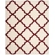 preview thumbnail 55 of 162, SAFAVIEH Dallas Shag Giusy Trellis 1.5-inch Thick Rug 10' x 14' - Ivory/Red - Rectangle