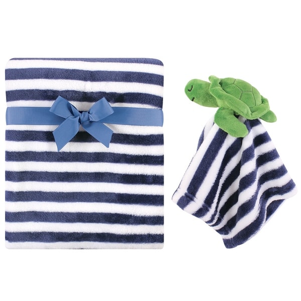 slide 1 of 1, Hudson Baby Infant Boy Plush Blanket with Security Blanket, Sea Turtle, One Size - Sea Turtle - One Size One Size - Sea Turtle