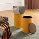 preview thumbnail 8 of 68, Glitzhome Industrial Farmhouse Round Storage Side Tables (Set of 2)
