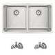 preview thumbnail 14 of 20, STYLISH 31 inch Stainless Steel 18G Double Bowl Dual Mount Kitchen Sink - Brushed Stainless Steel - 31" x 18" x 9"