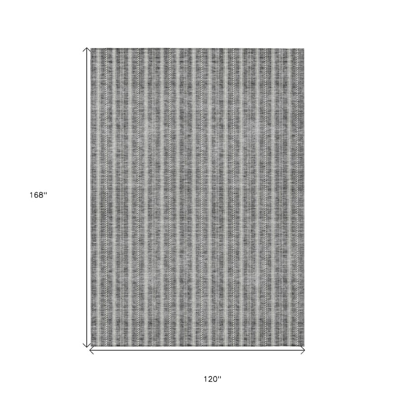 HomeRoots Striped Transitional Rectangle Outdoor Rug