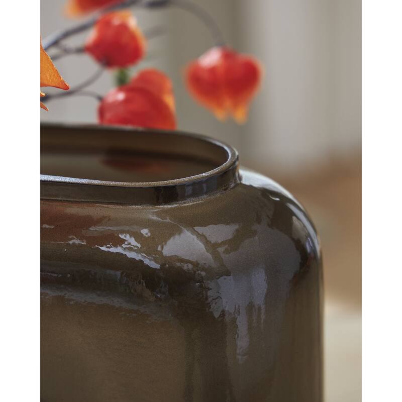 Signature Design by Ashley Sumner Gray/Gold Finish Vase