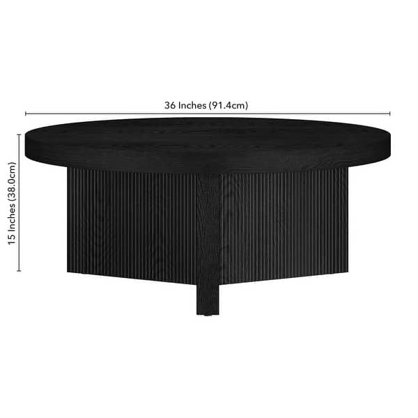 dimension image slide 1 of 3, Holm 36" Wide Round Coffee Table - 36" Wide