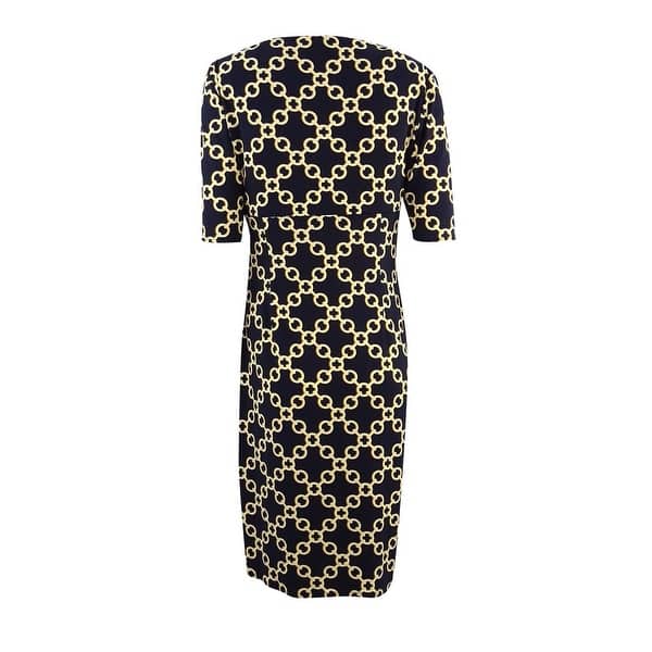 Shop Lauren Ralph Lauren Women S Link Chain Print Jersey Dress