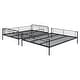 preview thumbnail 5 of 20, Contemporary & Simple Full XL over Queen Metal Bunk Bed with Full-length Guardrails, Save Space or Split Into 2 Beds, Black