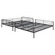 preview thumbnail 5 of 7, Full XL Over Queen Metal Bunk Bed featuring a Full Length Guardrail