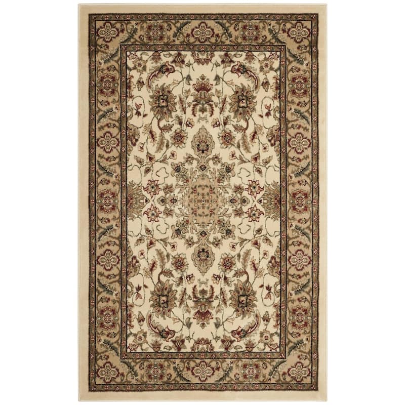 Cream Tan Area Rug - 3x5 Oriental Style Polypropylene Floor Rug - HomeStock Opulence - 120 x 96