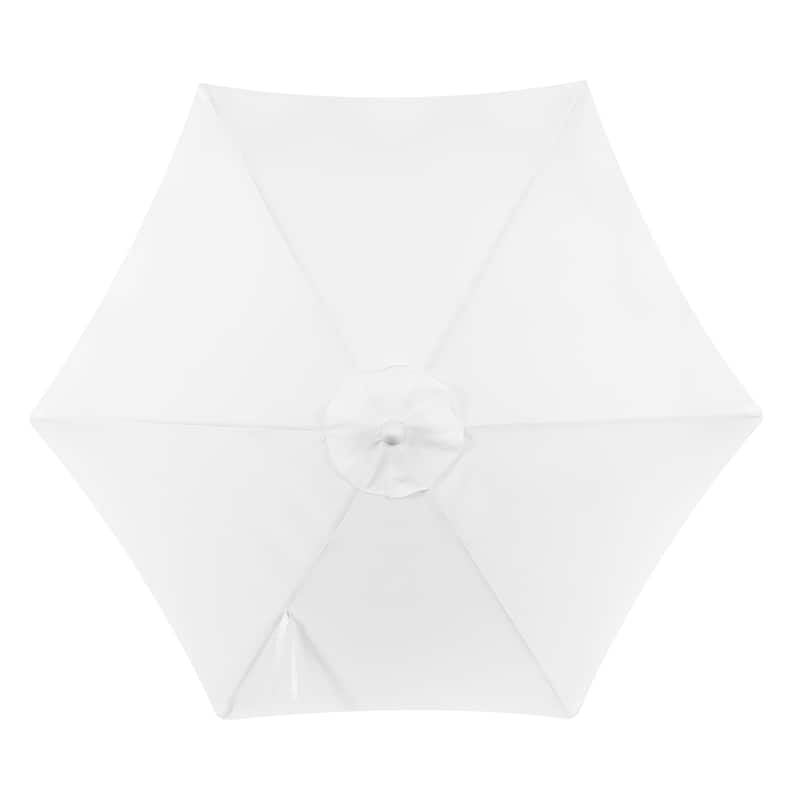 9ft Tassel Patio Umbrella Auto-Tilt, Crank , by JONATHAN Y