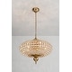 preview thumbnail 19 of 33, Retro French 4/5-Light Antique Brass Globe Crystal Chandelier Kitchen Island Pendant