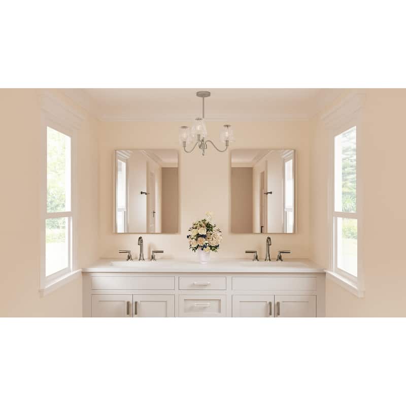 McKinney 3-Light Brushed Nickel Chandelier