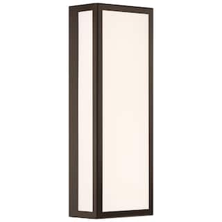 Access Lighting GEO 18in H Dual Voltage Outdoor LED Wall Mount - Black - Acrylic Lens