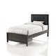 preview thumbnail 9 of 9, Aury Rustic Grey Solid Wood Tufted Panel Kid Bed by Furniture of America Twin