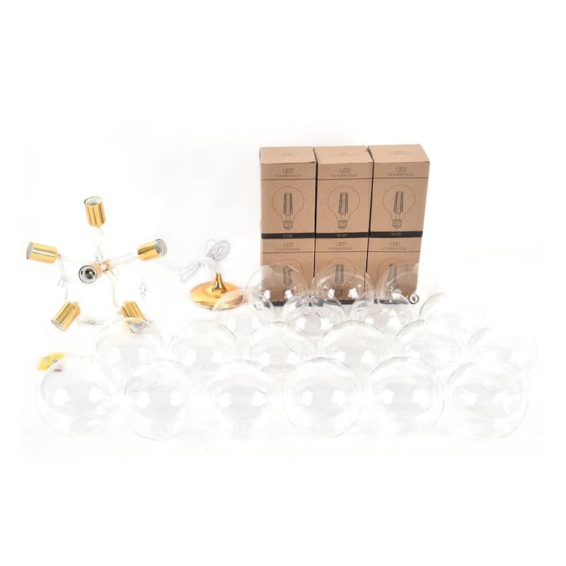 Contemporary Clear Glass Globe Bubble Chandelier