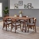 preview thumbnail 1 of 58, Idalia Mid-Century Modern 7 Piece Dining Set by Christopher Knight Home Walnut + Dark Gray