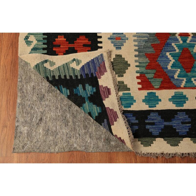 Southwestern Style Kilim Oriental Large Rug Flatweave Wool Carpet - 10'5"x 16'0"