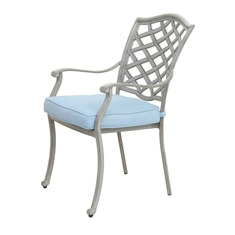 Deer Lake Aluminum Arm Chairs with Cast Slate Sunbrella Cushions (Set of 2) by Havenside Home