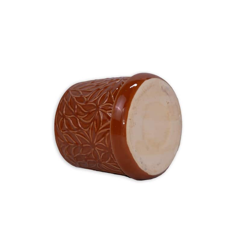 2 Pieces Ceramic Planter Pot, Modern Indoor Outdoor Flowerpot for Patio, Garden, or Windowsills
