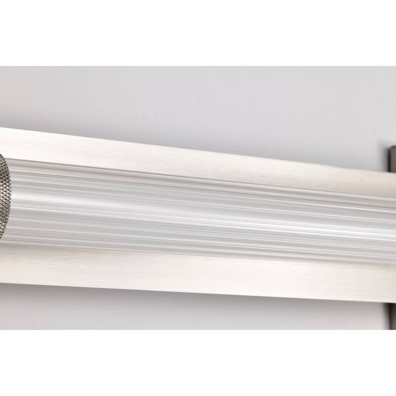 Larissa 32 Inch LED Vanity 3000K CCT Brushed Nickel Finish Opaque Glass - Brushed Nickel