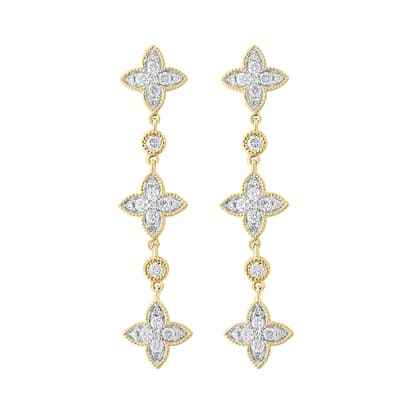 EFFY 14K Yellow Gold Diamond Earrings