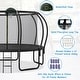 preview thumbnail 3 of 11, 12/14/15/16FT Outdoor Kids Trampoline with Enclosure, Basketball Board