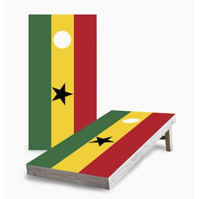 Ghanaian Flag Cornhole Game (Choose Wraps or Boards)