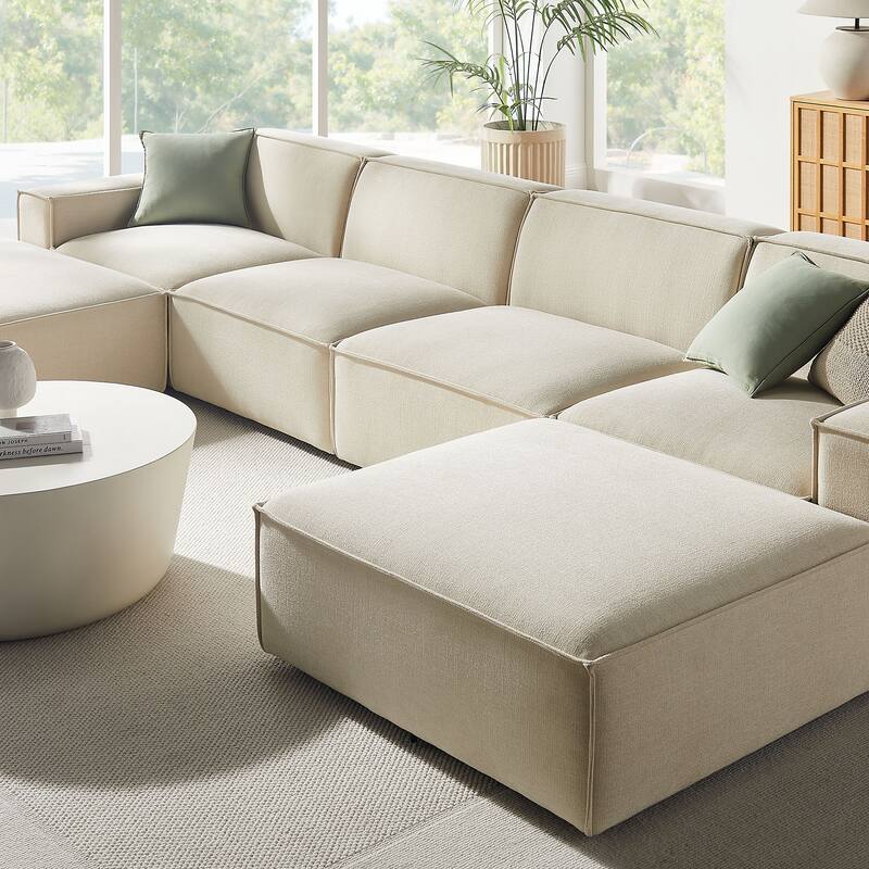 Restore 6-Piece Performance Fabric Upholstered Modular Sectional Sofa