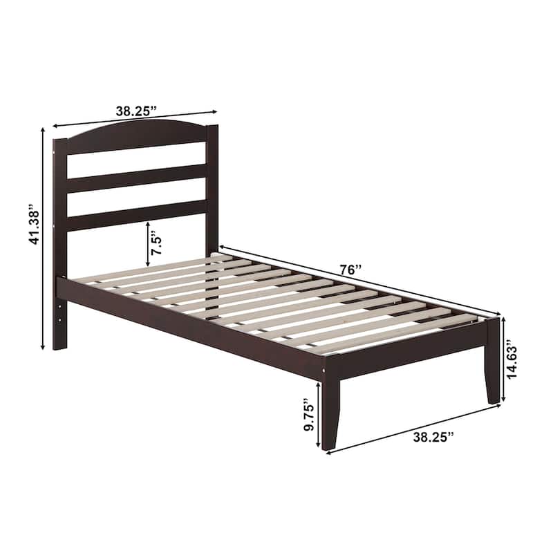 Warren Solid Wood Platform Bed with Attachable USB Charger