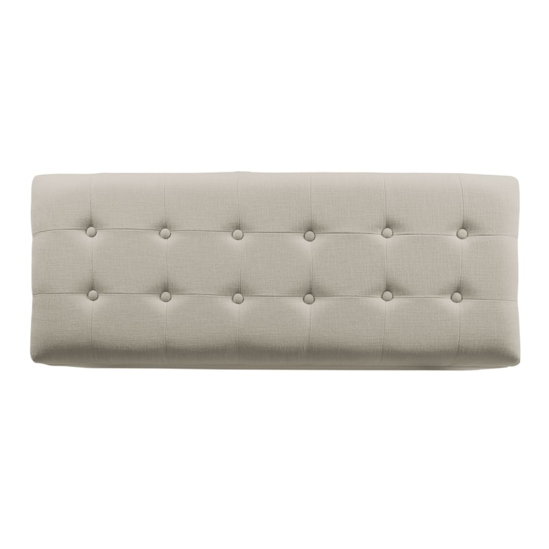 Porch & Den Camero Beige Tufted Storage Bench