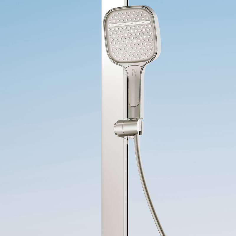 12.99" Brass LED Digital Display Shower System, Thermostatic Shower Faucet Set with Rough in-Valve
