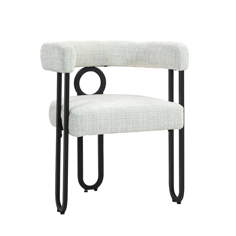 Fabric Upholstered Kitchen Side Dining Chair with Cushion, Backrest, Non Slip Feet for Dining Room Kitchen Living Room Bedroom