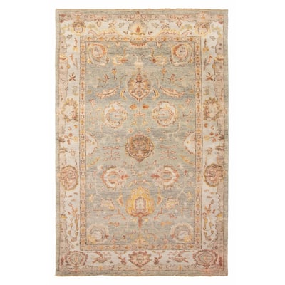 ECARPETGALLERY Hand-knotted Jules Serapi Grey Wool Rug - 5'10 x 8'11