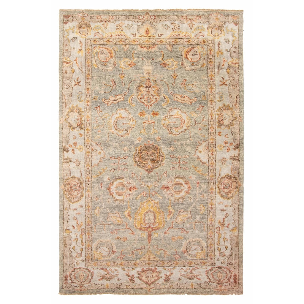 ECARPETGALLERY Hand-knotted Jules Serapi Grey Wool Rug - 5'10 x 8'11