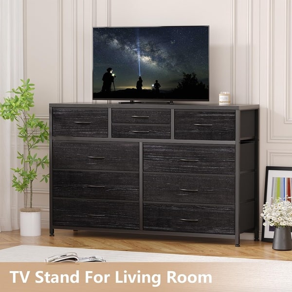 wednesday costume dress Garvee Fluted Dresser 56 Inch 6 Drawers Curved Profile Natural Oak Wooden Organizer for Bedroom Living Hallway