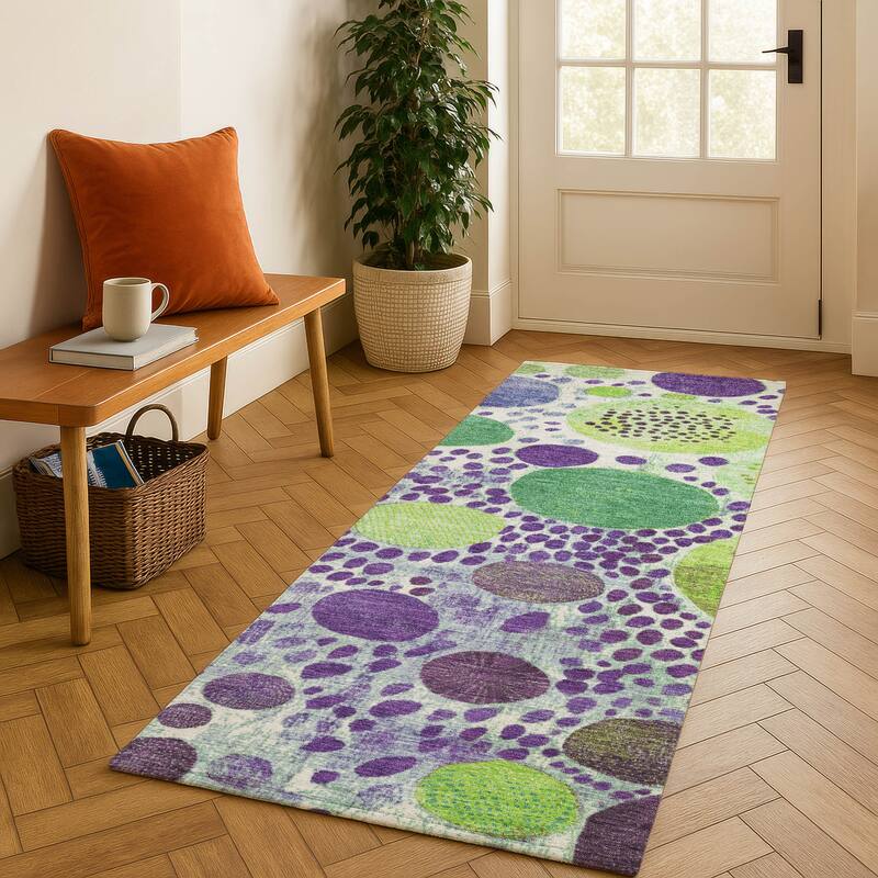 Premium Washable Super Soft Mayfield Rug - Purple - 2'3" x 7'6"