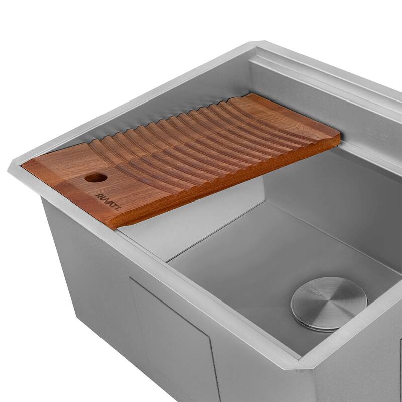 Ruvati 23 x 19 x 12 inch Deep Laundry Workstation Sink Undermount Stainless Steel - RVU6525