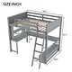 preview thumbnail 20 of 26, Full Size Loft Bed with L-Shaped Desk, LED Light and Charging Station, Storage Kids Bed Frame with 2-Drawer Bench