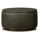 preview thumbnail 19 of 44, Poly & Bark Herve Storage Ottoman - Full Grain Genuine Italian Leather Olivine Green