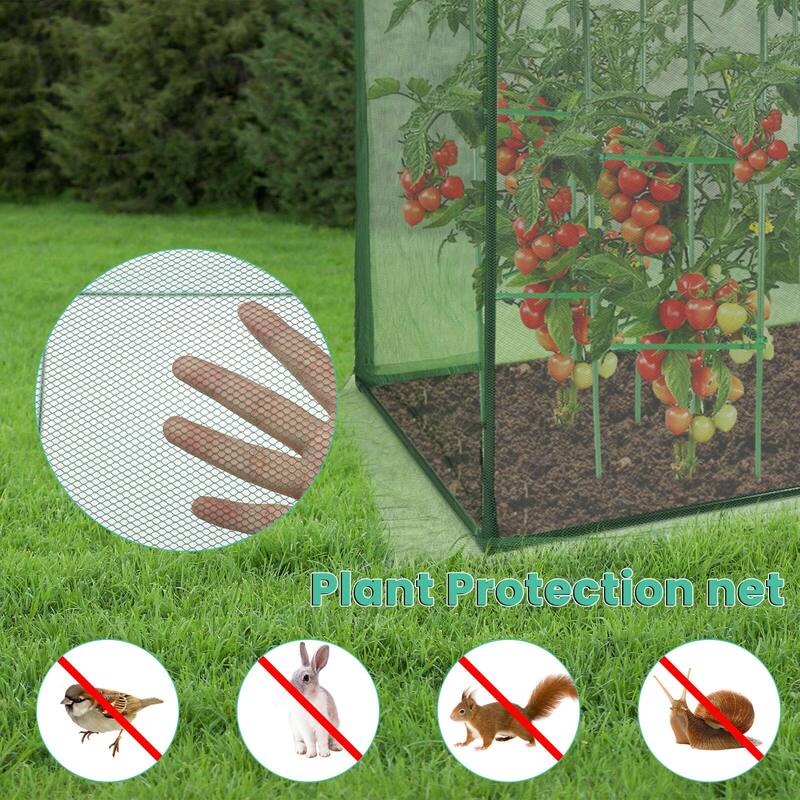 Aoodor 12' x 4' x 6' Crop Cage Plant Protection Netting Tent with Zipper