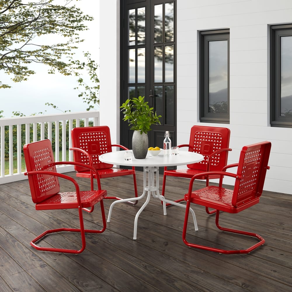 Crosley Bates Steel Outdoor 5-piece Dining Set - 101 W x 101 D x 31 H