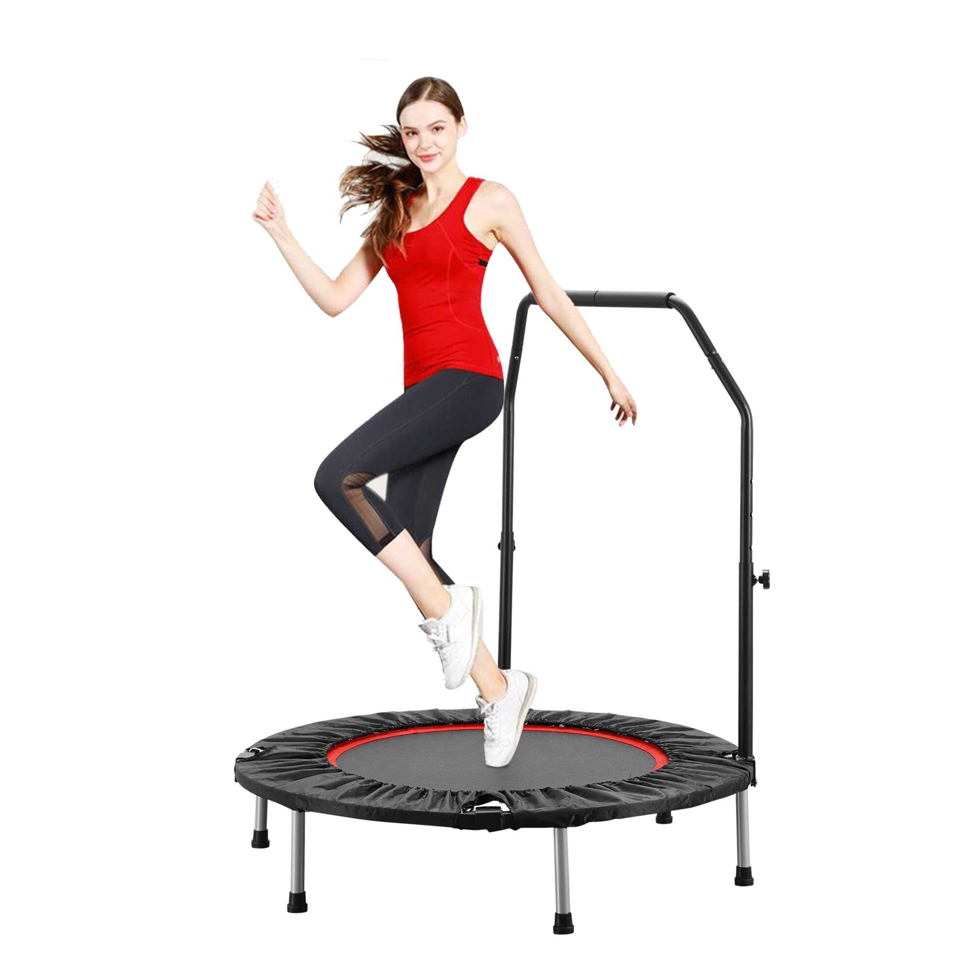 GDY Portable and Foldable trampoline Adjustable Height for Children and Adults. 40 42in Blue