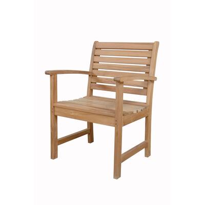 Victoria Teak Outdoor Dining Chair - N/A