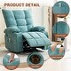 preview thumbnail 4 of 14, 360 Degree Swivel Rocking Single Sofa with Cup Holders Blue