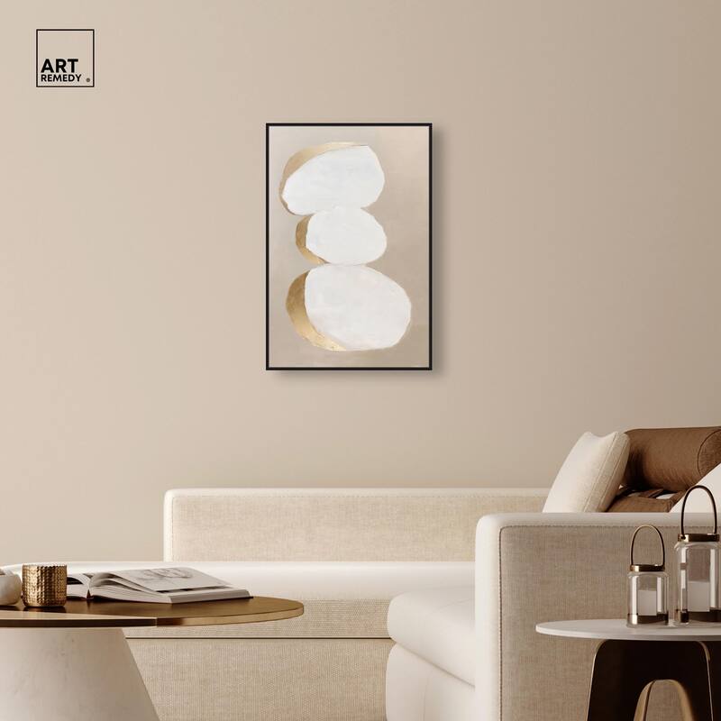Stacked Stones I Canvas by Art Remedy