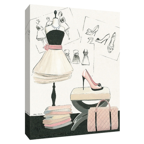 PTM Images 9-154726 PTM Canvas Collection 10" x 8" - "Dress Fitting I" Giclee Fashion Art Print on Canvas
